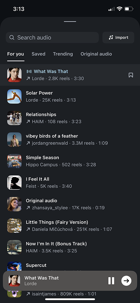 Add Music to Edits (Instagram Editing App): Browse Music