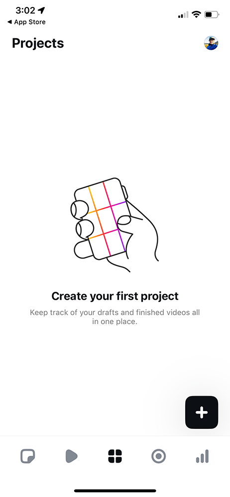 Add Music to Edits (Instagram Editing App): Create Project
