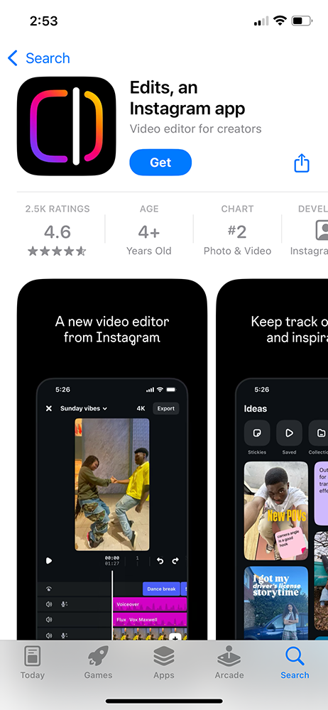 Add Music to Edits (Instagram Editing App): Install App