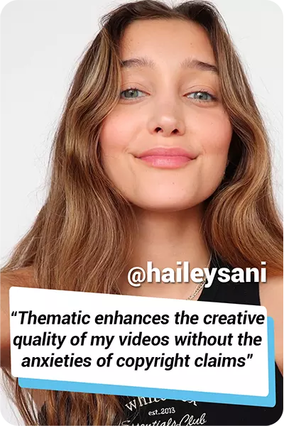 Hailey Sani on Thematic - Testimonial Hailey Sani on Thematic - Testimonial